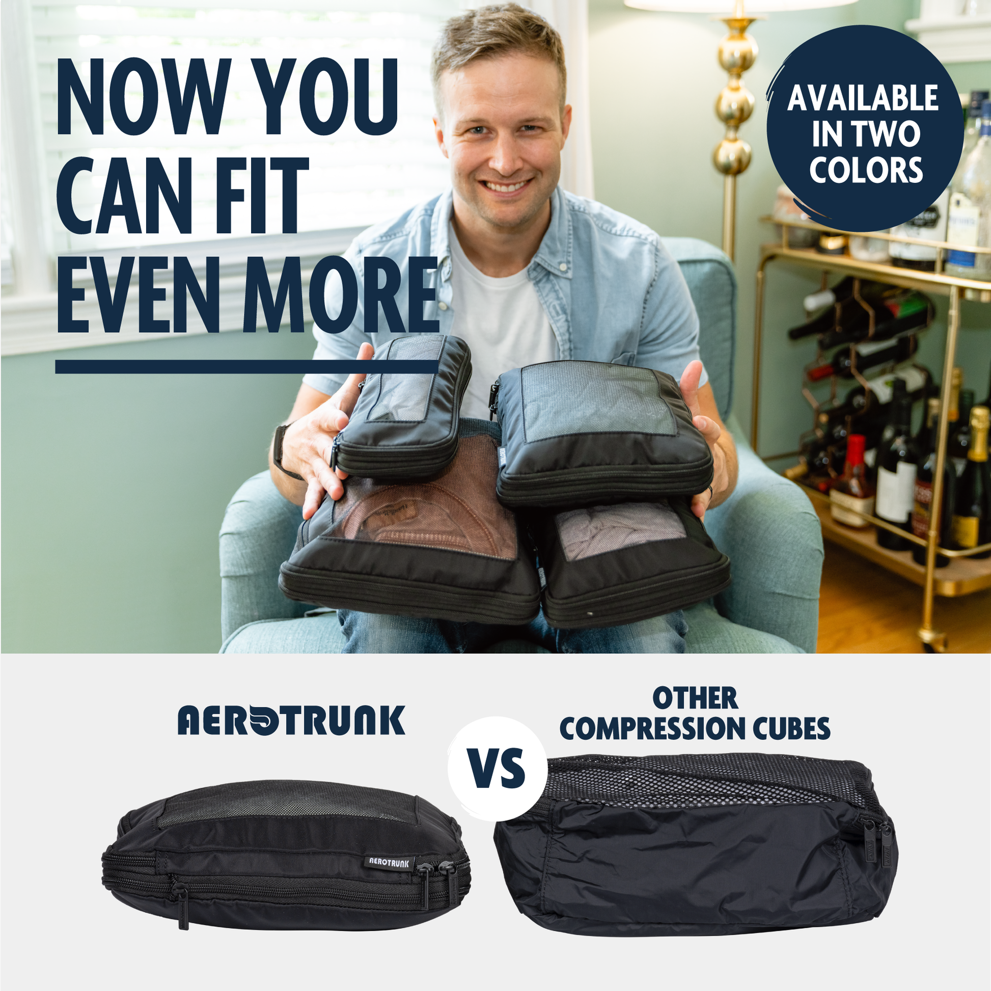 Aerotrunk Collapsible Compression Packing Cubes (4-Pack) Grey / 4-Pack